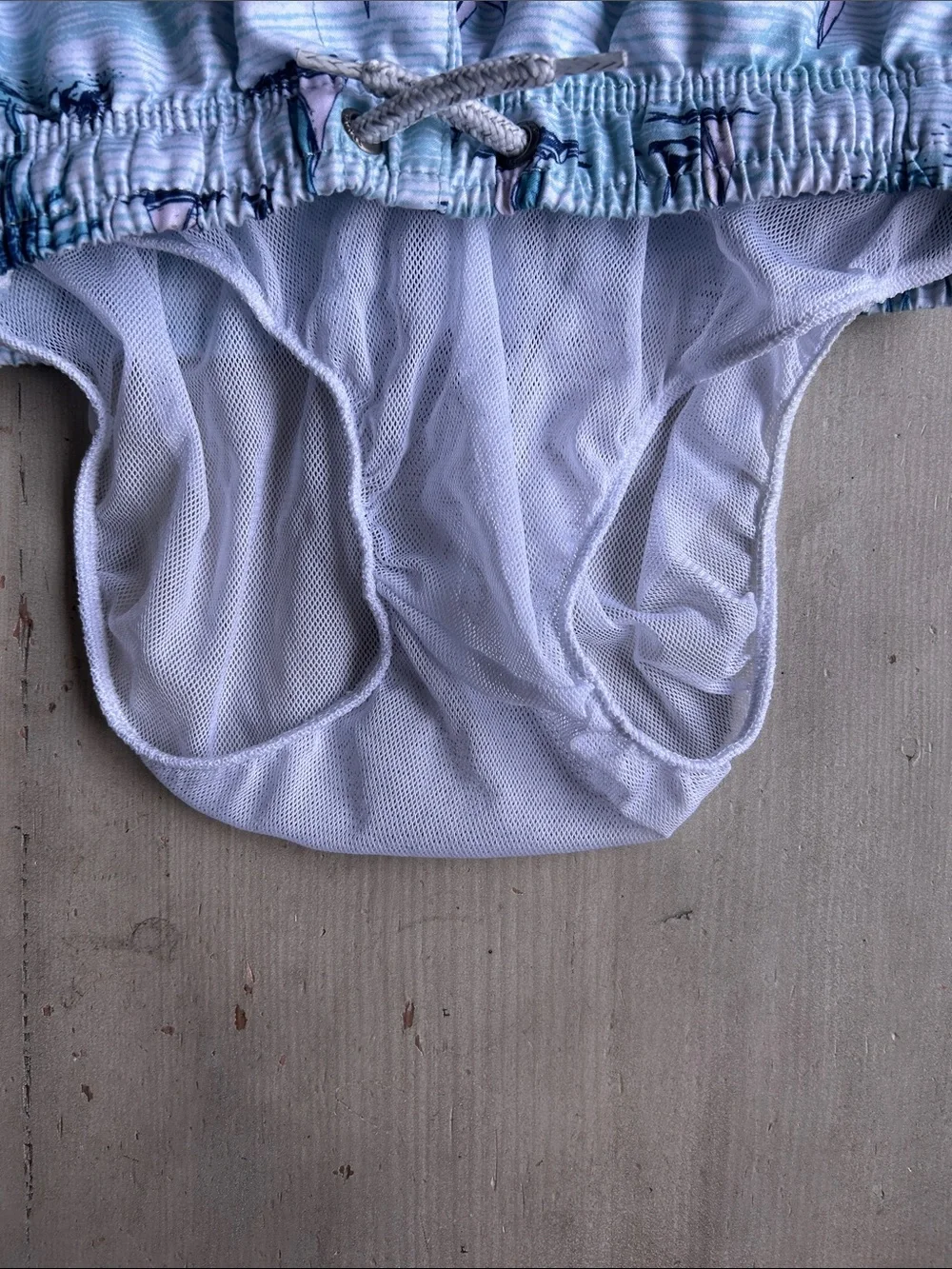 Kids SURF-STYLE Light Blue Sailboat Swim Shorts.SIze 10 boys.